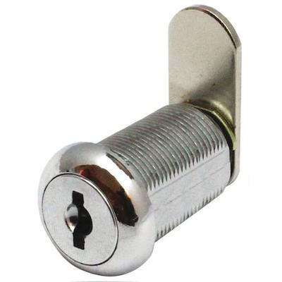 DELTA LOCK G CR13751209PCSM1 Disc Tumbler Keyed Cam Lock, Polished chrome, 1 in