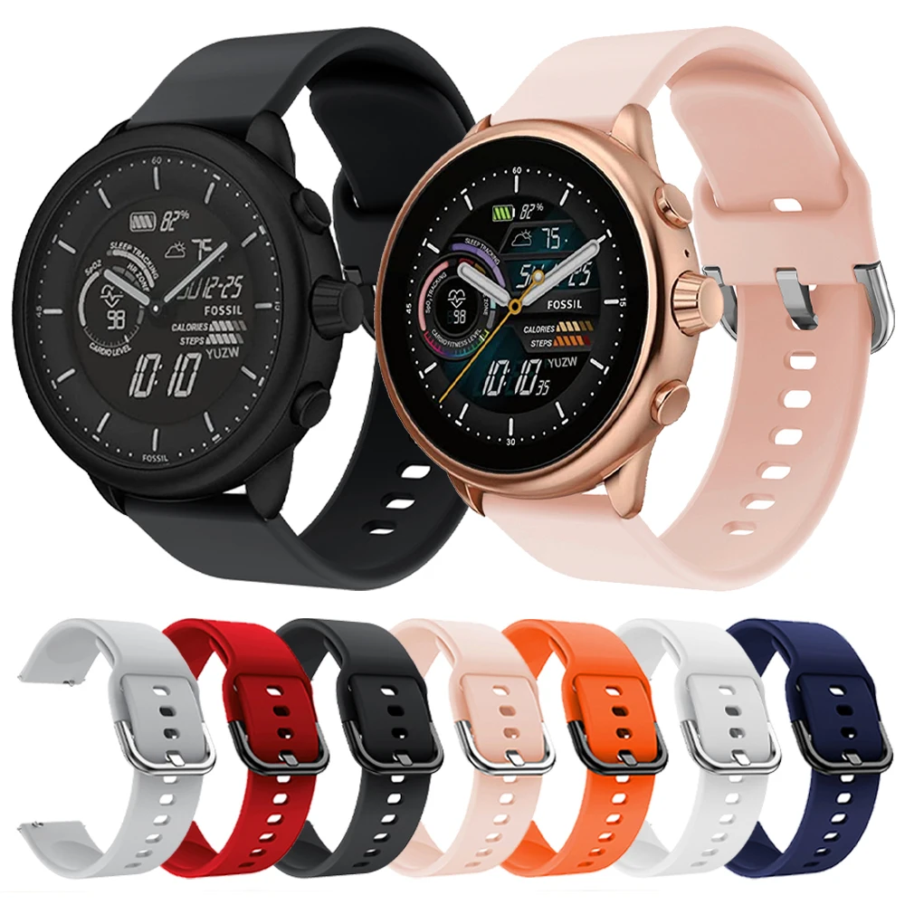 20 22mm Sport Silikon Uhren armband für fossile Gen 6 44mm Gen6/Gen 5 5e/Gen5 lte 45mm Band Correa Ersatz Armband Armband Image
