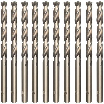 Memkey - 10-teiliges M35-Hochgeschwindigkeitsstahl-Kobalt-Gold-Spiralbohrer-Set zum Bohren von Image