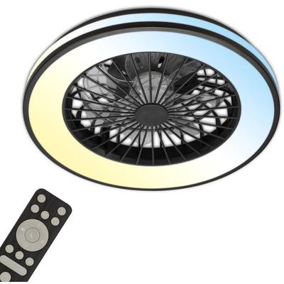 Briloner - led Deckenventilator Beleuchtung Deckenlampe Schlafzimmer Fernbedienung Dimmbar Image