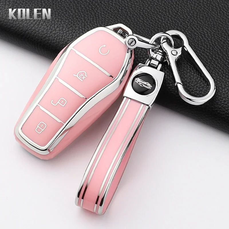 Für BYD Song Plus Atto 3 Han EV Tang DM Qin Siegel Delphin Mode TPU Auto Schlüssel Fall Abdeckung Geschützt Schlüsselbund Fob Zubehör Image