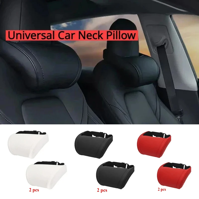 Nackenkissen für Tesla Model 3/Y/S/X/3+, weiches, bequemes Kissen, Leder, Nackenstütze, Autositz, Kopfstütze, Auto-Innenzubehör Image