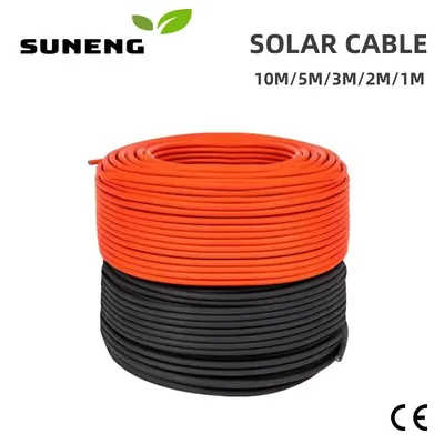 Photovoltaik-Kabel 2,5 mm2 4 mm2 6 mm2 Solarstromkabel Draht TÜV H1Z2Z2-K PV1-F für PV-Panels Anschluss Rot Schwarz XLPE-Mantel