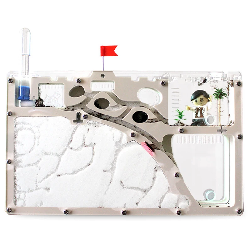 Lustiges Ameisenburg mit Sand- und Ameisen-Nest, für Zuhause, Kinder, pädagogisch, Bio-Kunst, Ameisenfarm, unterirdische Ökologie, Burg, Ameisenkäfig, Insektenbox Image