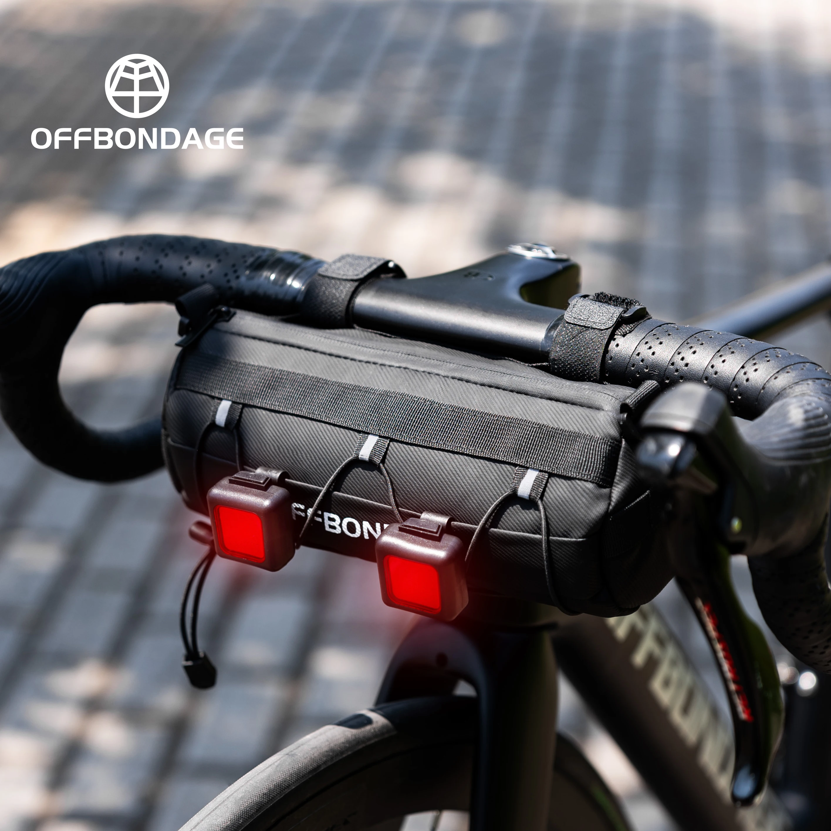 OFFBONDAGE Fahrrad-Lenkertasche, Fahrradtasche, große Kapazität, Fahrrad-Frontlichter, Fahrrad-Fronttasche, MTB, Rennrad, Fahrradzubehör Image