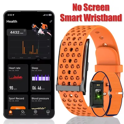 Kein Bildschirm Smart Watch Männer 2025, neue Smart Band Frauen Herzfrequenz Schlaf Smartwatch Wasserdicht Armband Sport Fitness Tracker