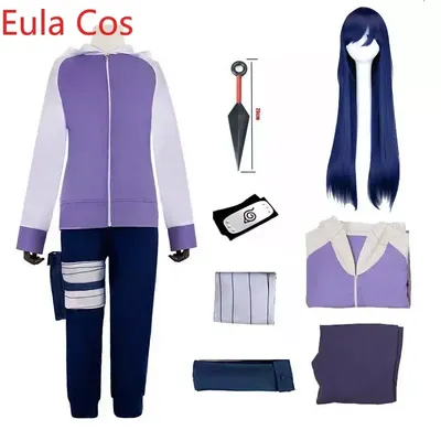 Hyuga Hinata Cosplay für Frauen ältere Mädchen Hoodie Jacke Perücke Halloween Party Dress Up Anime Image