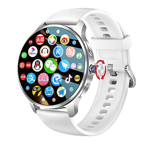 Smartwatch mit 1,89-Zoll-AMOLED-Bildschirm, 4G-SIM-Unterstützung, drehbarer Kamera, GPS, WLAN, Bluetooth-Anruf, App-Download, kompatibel mit Android