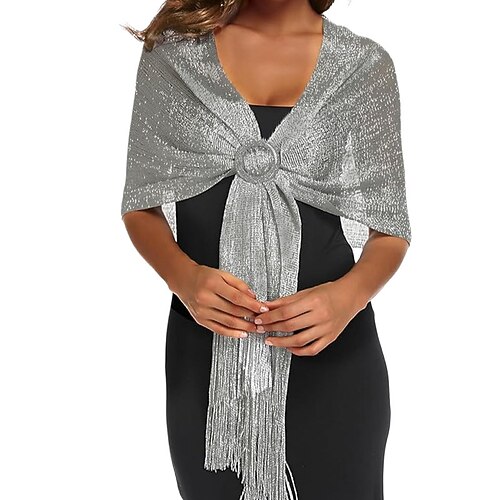 glitzernde metallische Schals und Tücher für Abendpartys/Hochzeiten/formelle Kleider Image