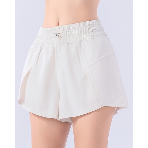 Damen Einfarbig Lässiger Rock Tennishose Kordelzug Tasche Schnelltrocknend Tennis Golfspiel Pickleball Marineblau Schwarz Weiß Tennisbekleidung Image