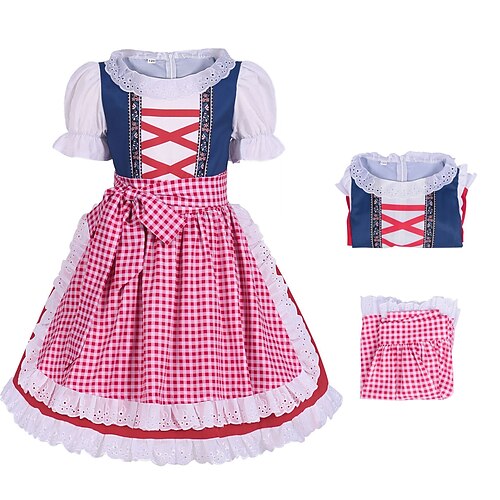 Oktoberfest Kleid Dienstmädchen Bayerisch Wiesn Mädchen Party Bier Festival Stoff im traditionellen Stil Image