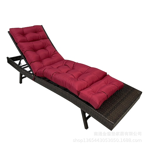 wasserdichtes Liegenkissen für drinnen und draußen, verdicktes Liegenkissen für Poolstühle und Balkonstühle Image