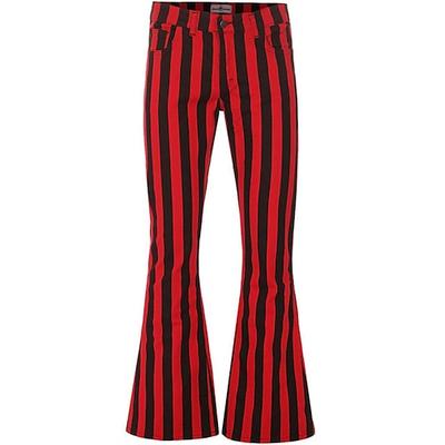 Retro Vintage 1970er Groovy Schlaghosen Disco Mittlere Hüfthöhe Gestreift Herren Halloween Karneval Urlaub Musikfestival Festival Erwachsene Hose Image