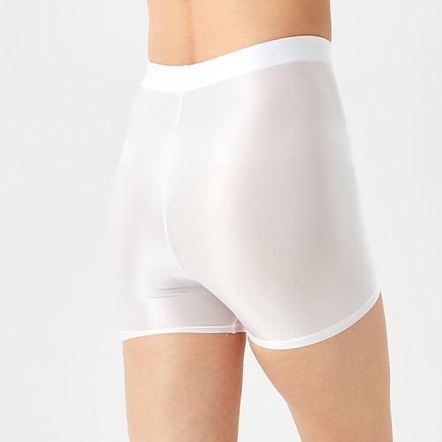 glänzend blaue Spandex-Booty-Shorts für Frauen – Festivalkleidung mit hoher Taille für Fitnessstudio, Pride-Parade, Rave, Karneval Image