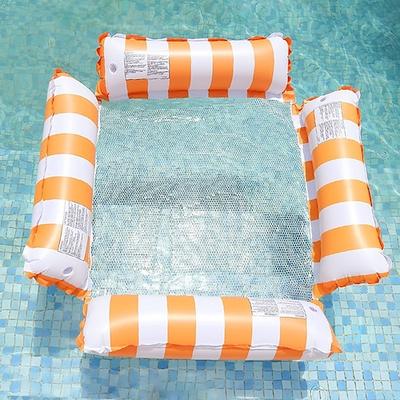 1 Packung Hängematten-Pool-Schwimmhilfen für Erwachsene, aufblasbare Mehrzweck-Pool-Schwimmhilfen aus PVC, Wasserhängematte, Lounge-Schwimmhilfen Image