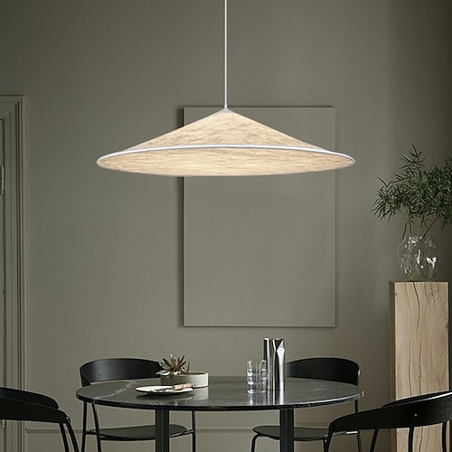 Led anhänger licht stoff kronleuchter 50/60/80cm einzigen kopf decke licht für loft bar wohnzimmer esszimmer Image