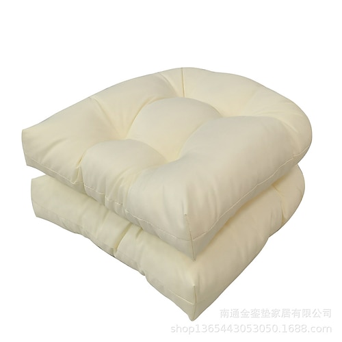 Cuscini per sedie da esterno impermeabili, set da 2, cuscini per sedie da patio a forma di U da 19 x 19, per sedie da giardino, per mobili da giardino, decorazione per la casa e il giardino.