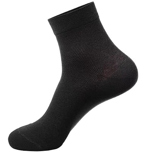 Herren 5 Paare Mehrfachpackungen Socken Laufsocken Freizeitsocken Schwarz Weiß Farbe Einfach Urlaub Sport Outdoor Täglich Basic Mittel Frühling Herbst Mode Lässig Image