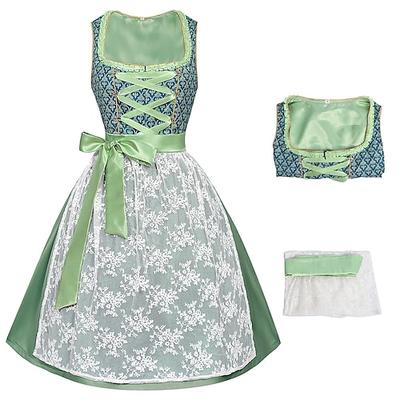 Karneval Oktoberfestbier Kostüm Kleid Dienstmädchen Bayerisch Wiesn Damen Party Bier Festival Stoff im traditionellen Stil Image