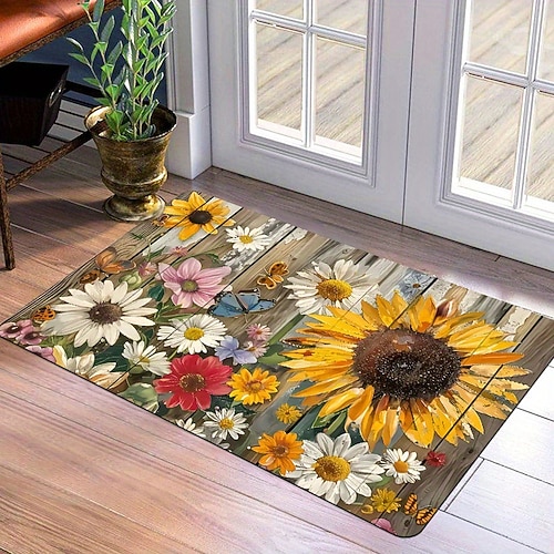 Lustige Tierkatzen Fußmatte Küchenmatte Fußmatte Rutschfeste Teppich Ölbeständige Matte Innen- und Außenteppich Schlafzimmerdekoration Badezimmermatte Eingangsteppich Image