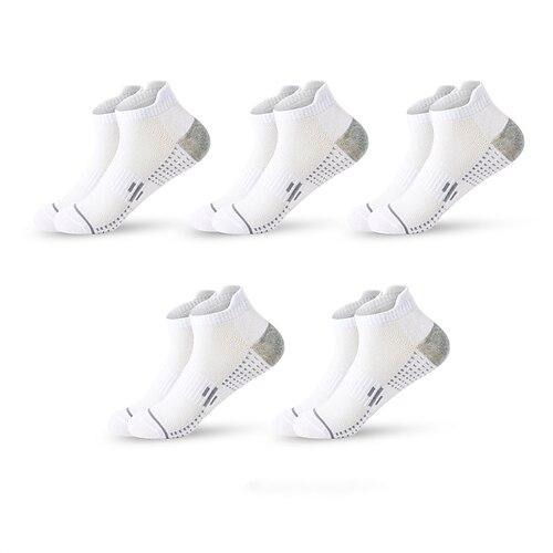 Herren 5 Paare Mehrfachpackungen Socken Laufsocken Freizeitsocken Schwarz Weiß Farbe Tupfen Urlaub Sport Outdoor Täglich Basic Mittel Frühling Herbst Mode Lässig Image