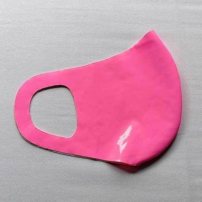 Maske Gesichtsschutz aus Gummi Halbgesichtsmaske Glänzendes Finish Herren Damen Shinny Lederfetisch Nasser Look Einfarbig Kostüm für Leistung Nachtclub Pride Parade Halloween Karneval Erwachsene Image