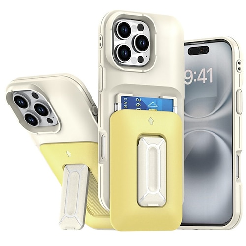 Handy Hülle Handyhüllen Für iPhone 16 15 14 Pro Max Plus 16e 13 12 11 Pro Max Rückseite Mit Ständer Stoßfest PC Image