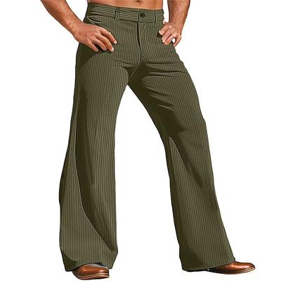 Retro Vintage 1970er Groovy Schlaghosen Hippie Disco Mittlere Hüfthöhe Kord Herren Halloween Karneval Alltagstauglich Musikfestival Retro-Mottoparty Erwachsene Hose Ganzjahres Image