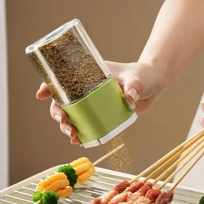 Seasoning Jar, Glass Salt Jar, Seasoning Box Sealed Kitchen Seasoning Bottle, Moisture-proof
