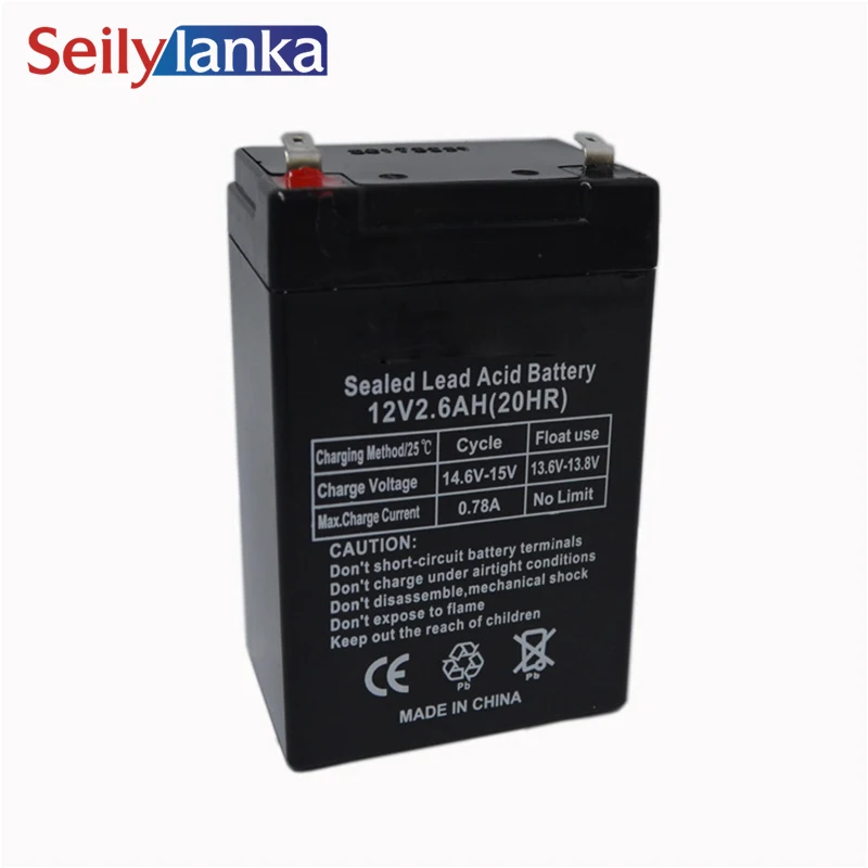 12 v 2.6AH Batteria Di Stoccaggio Sigillato Batterie Al Piombo Ricaricabile Lampada Da Tavolo HA CONDOTTO LA Luce Dispositivo Altoparlante di Vendita Della Fabbrica di Alta Qualità