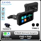Lettore multimediale di navigazione GPS DVR per moto da 5 pollici Wireless CarPlay Android Auto IP67