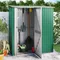 Abri de jardin vert 180,5x97x209,5 cm en acier galvanisé Décoration de jardin extérieur salle