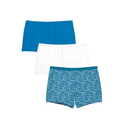 Plus Size Women's Boyshort 3-Pack by Comfort Choice in Blue Lace Pack (Size 10) Underwear