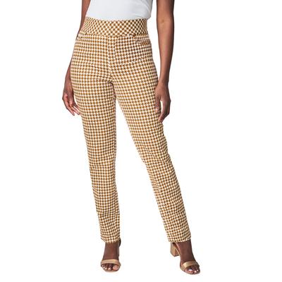 Plus Size Women's Comfort Waist Stretch Denim Straight Leg Jean by Jessica London in Clove White Houndstooth (Size 20) Pull On Stretch Denim