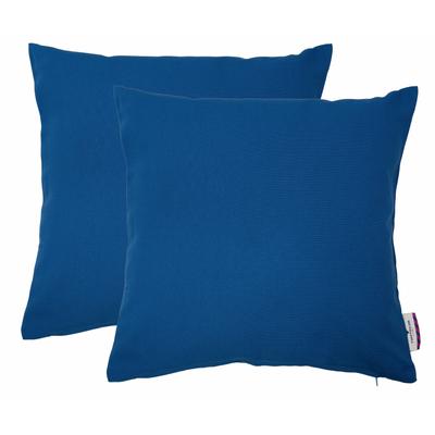 Dekokissen TOM TAILOR HOME "Dove" Gr. 3, blau (royalblau, unifarben), B:58cm L:58cm, Baumwolle, Dekokissen_Sitzkissen_Kissenhüllen, unifarben, Kissenhüllen ohne Füllung, 2er Pack Image
