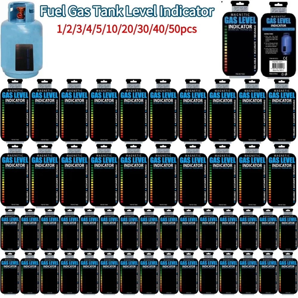 1-50 stücke Praktische Propan Butan LPG Kraftstoff Gas Tank Level Anzeige Magnetische Gauge Flasche Temperatur Mess Stick Test Karte Image