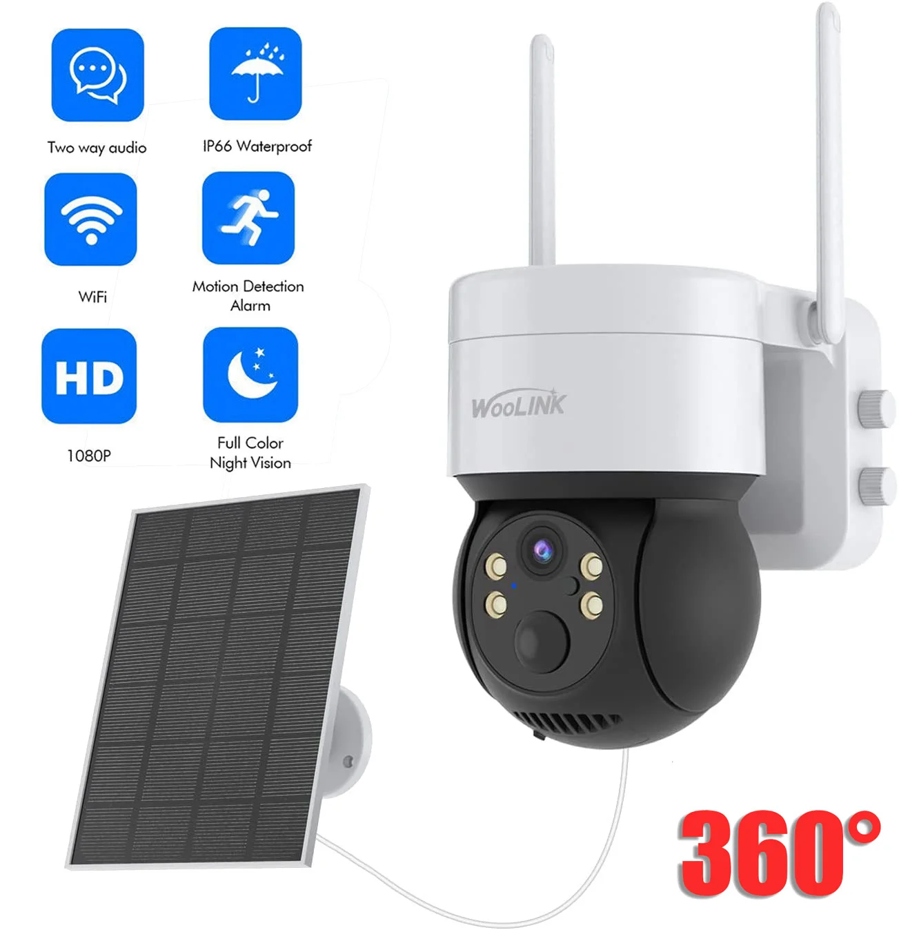 4MP Drahtlose Überwachungskamera Outdoor WiFi Solar Batteriebetriebene Kamera Schwenken/Neigen Drehen Überwachungskamera Hause Schutz 2,4G