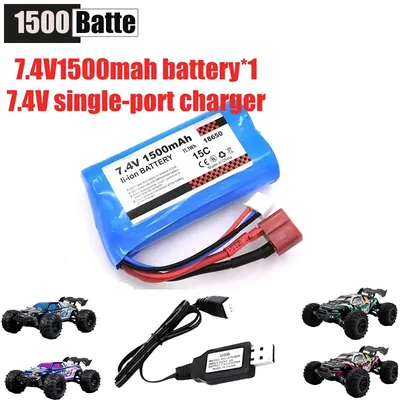 7.4V USB Compatible /7.4V 1500mAh Lithium-ion Battery for SCY-16101-16101pro 1/16 R/C Automotive