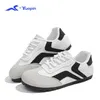 TuoPin Schwarz Weiß Schuhe Frauen Flache Freizeitschuhe Leichte Turnschuhe Frauen Campus Skate