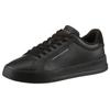Sneaker TOMMY HILFIGER "TH COURT LTH DETAIL ESS", Herren, Gr. 43, schwarz (schwarz uni), Leder, Lederimitat, unifarben, sportlich, Schuhe, Freizeitschuh, Halbschuh, Schnürschuh mit seitlichem Logoschriftzug, Topseller