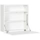 Bureau suspendu tablette rabattable blanc