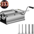 Mophorn - vevor Insaccatrice per Salsicce Orizzontale Manuale 3 l in Acciaio Inox, Macchina