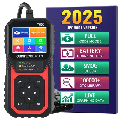 Professional Code Reader Car Diagnostic Tool T600 Automotive DTC Lookup OBD2 Scanner Oxygen Sensor