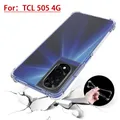 TCL 505 TCL505 4G Custodia Trasparente Cuscino D'aria Antiurto Airbag Silicone TPU Custodia Morbida
