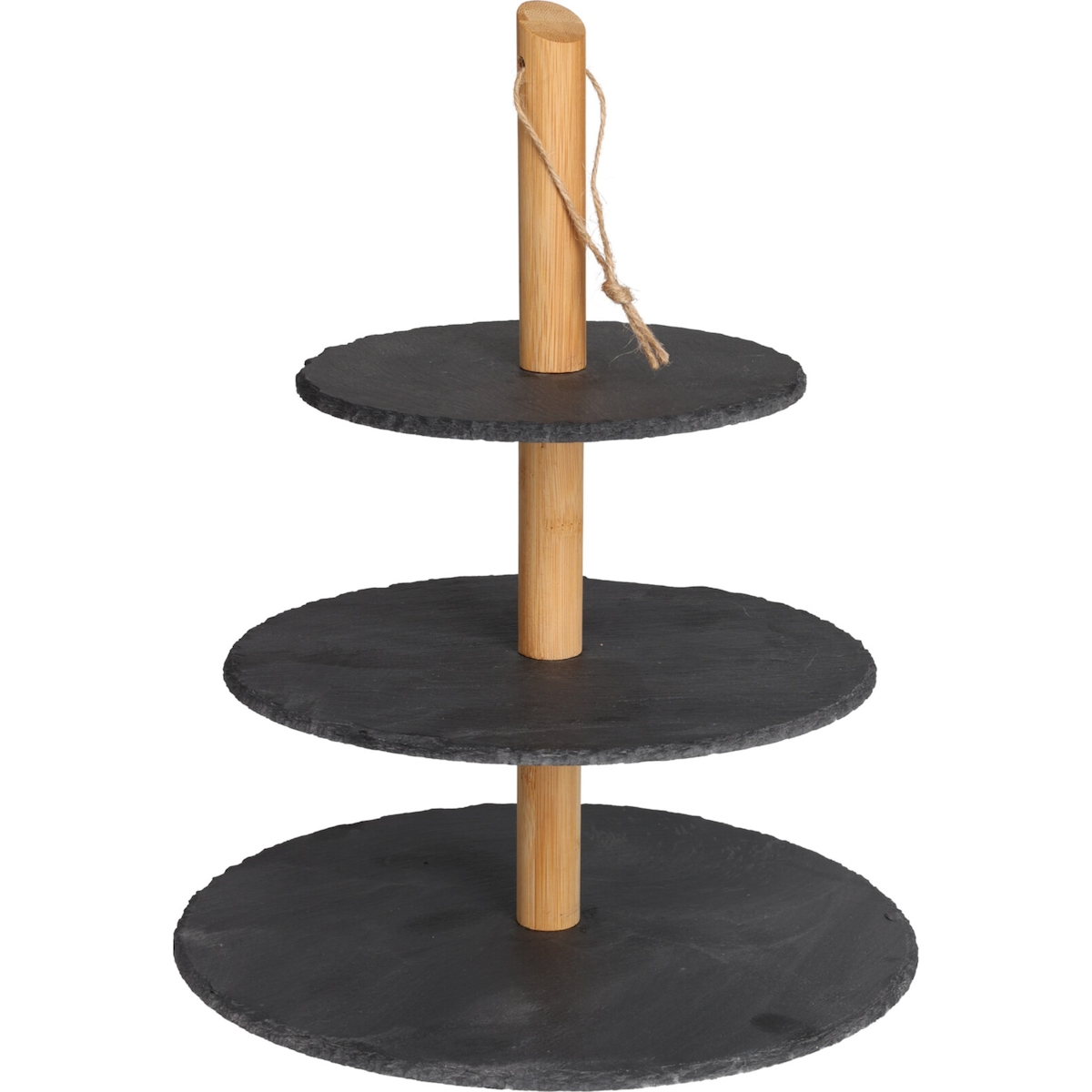 WellHome - Präsentationsturm für Speisen aus Schiefer und Kiefernholz Image
