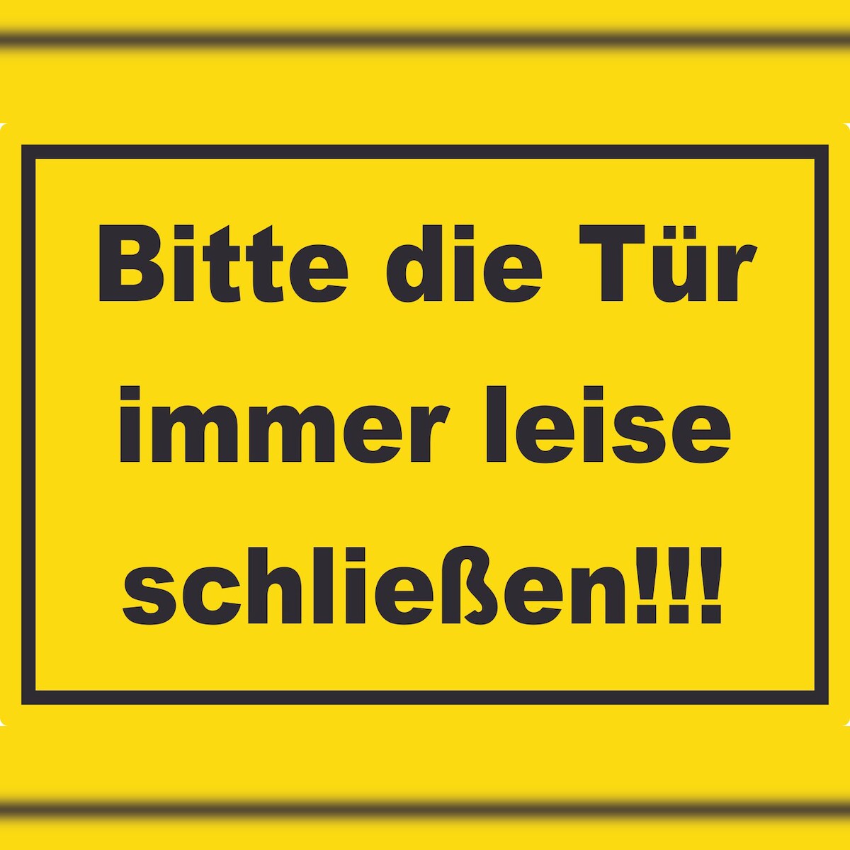 HB-Druck Aufkleber Bitte die Tür immer leise gelb-schwarz A0 (841x1189mm) Image