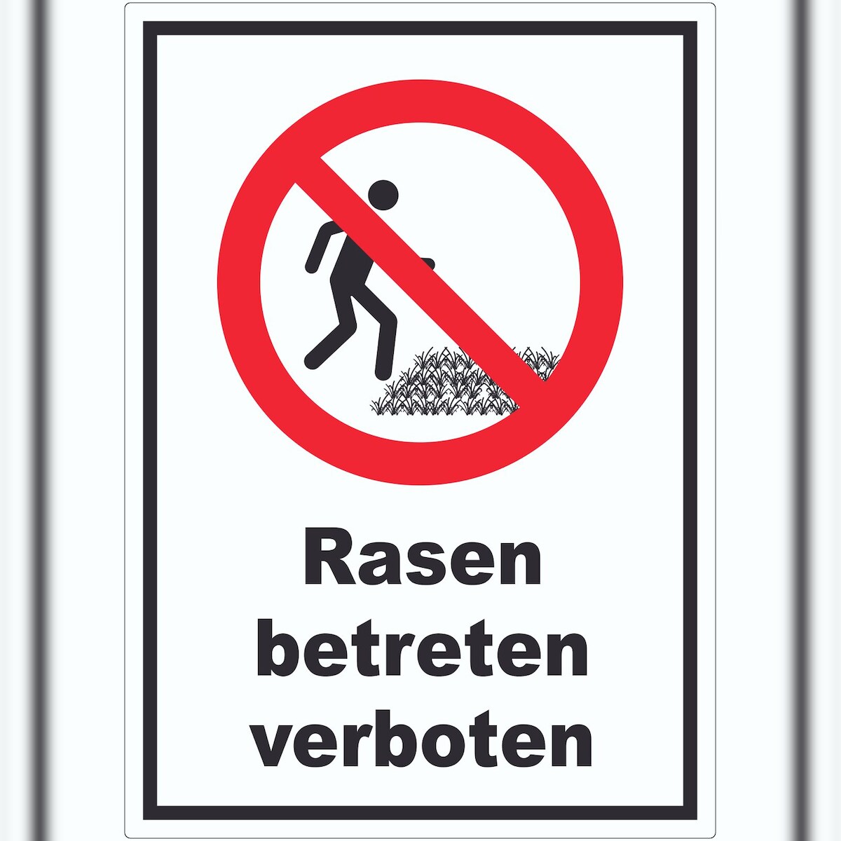 HB-Druck Rasen betreten verboten Aufkleber A0 (841x1189mm) Image