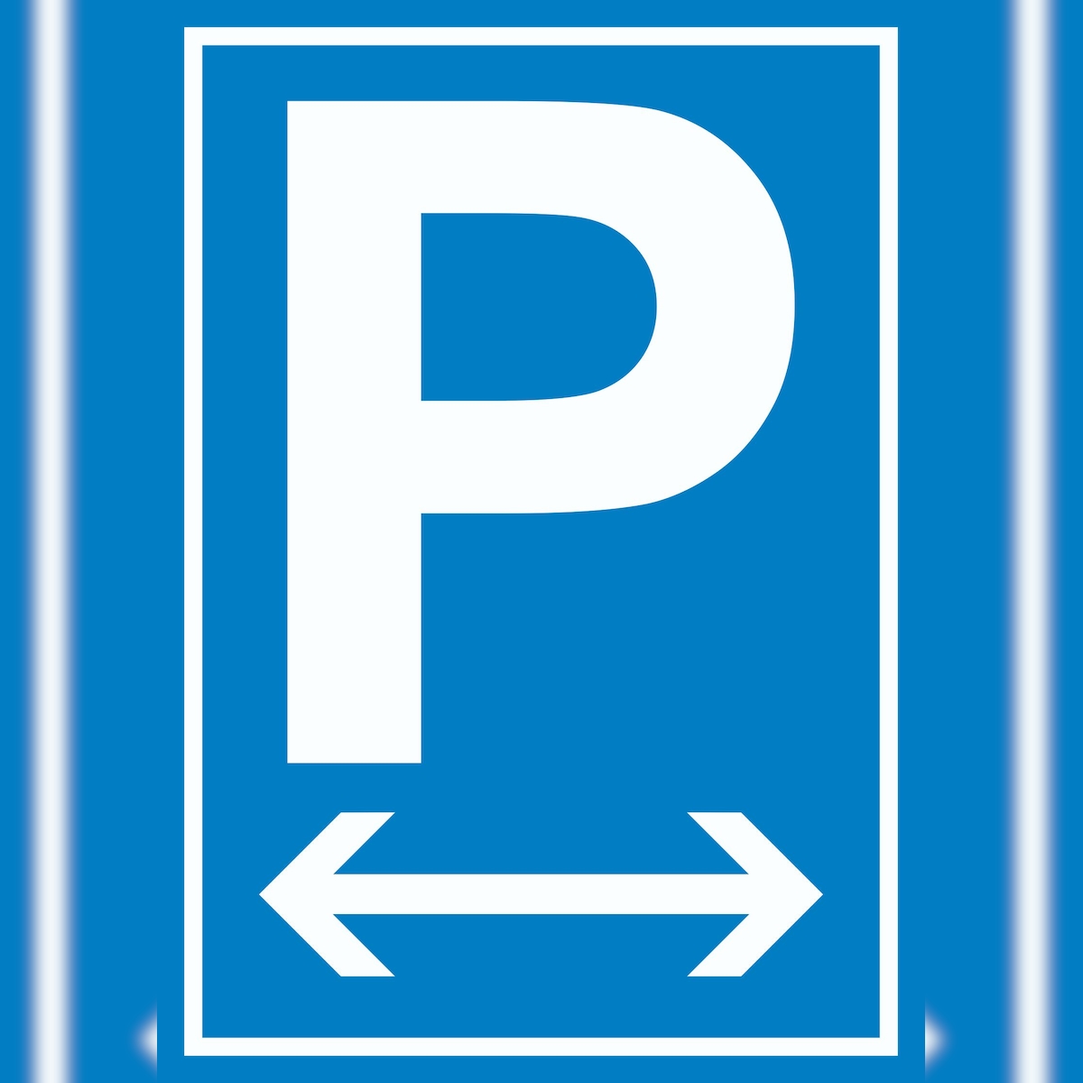 HB-Druck P Parkplatz Schild mit Pfeil nach rechts und links A4 (210x297mm) Image
