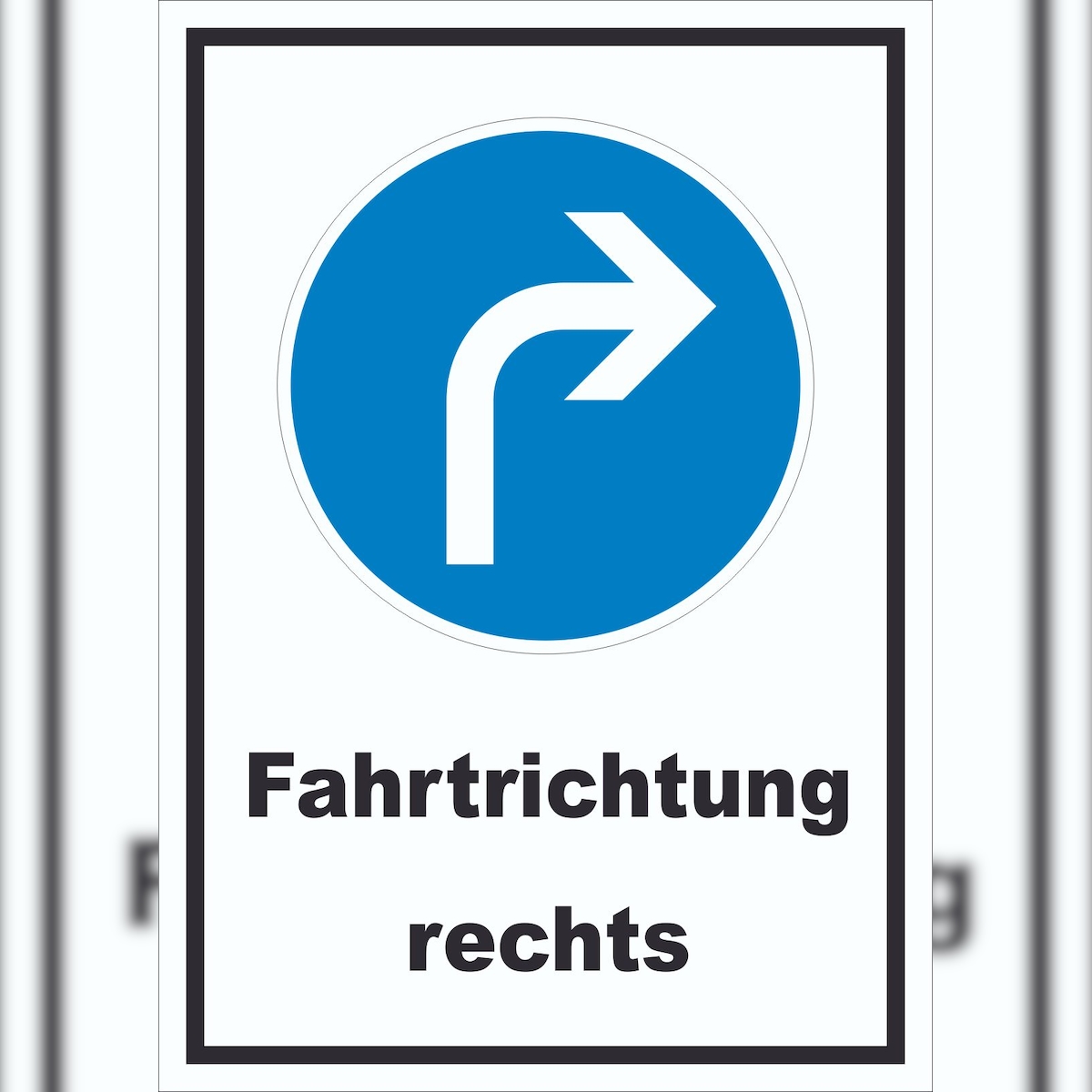 HB-Druck Schild Fahrtrichtung rechts A3 (297x420mm) Image