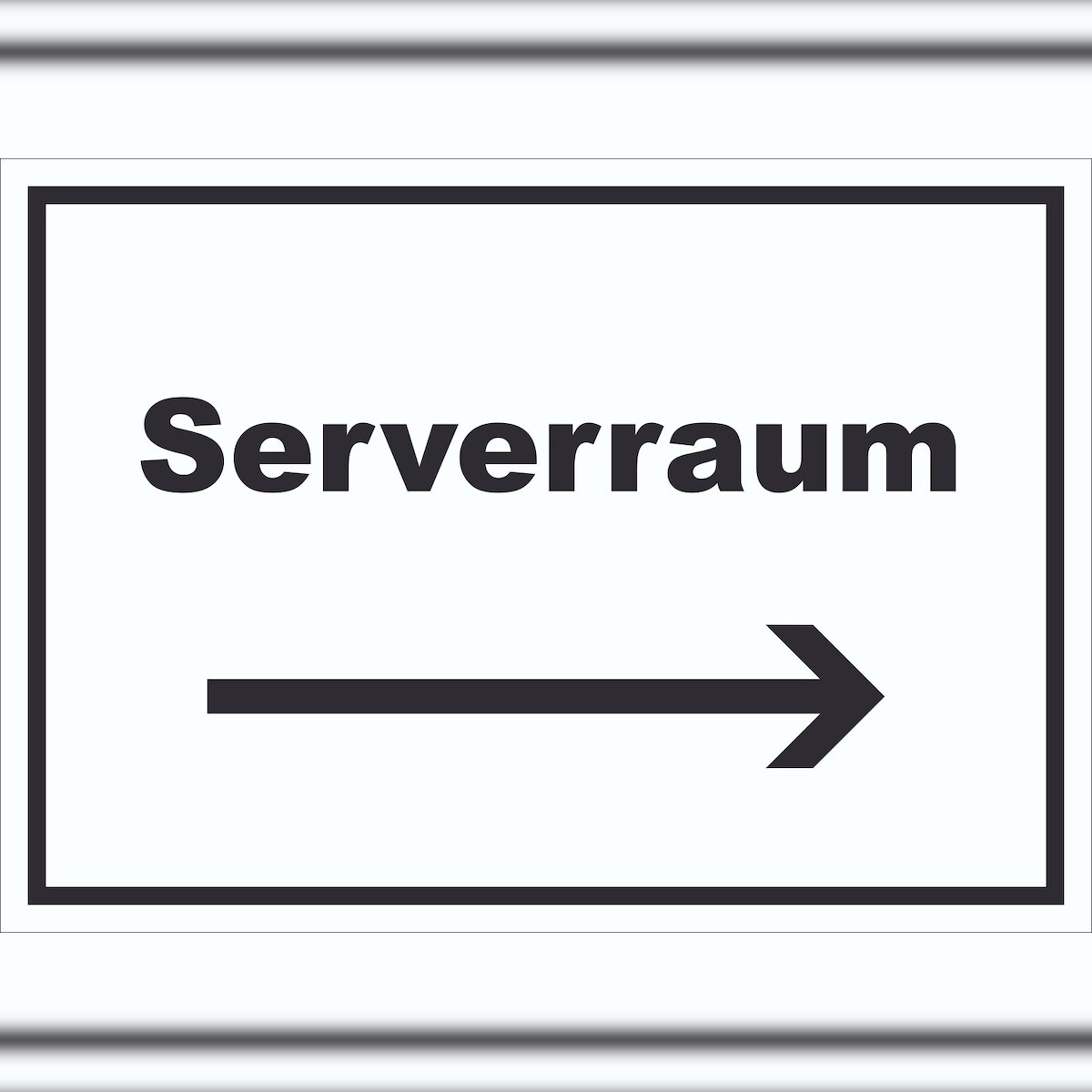 HB-Druck Serverraum Schild mit Text und Richtungspfeil rechts Computer IT PC waagerecht A6 (105x148mm) Image